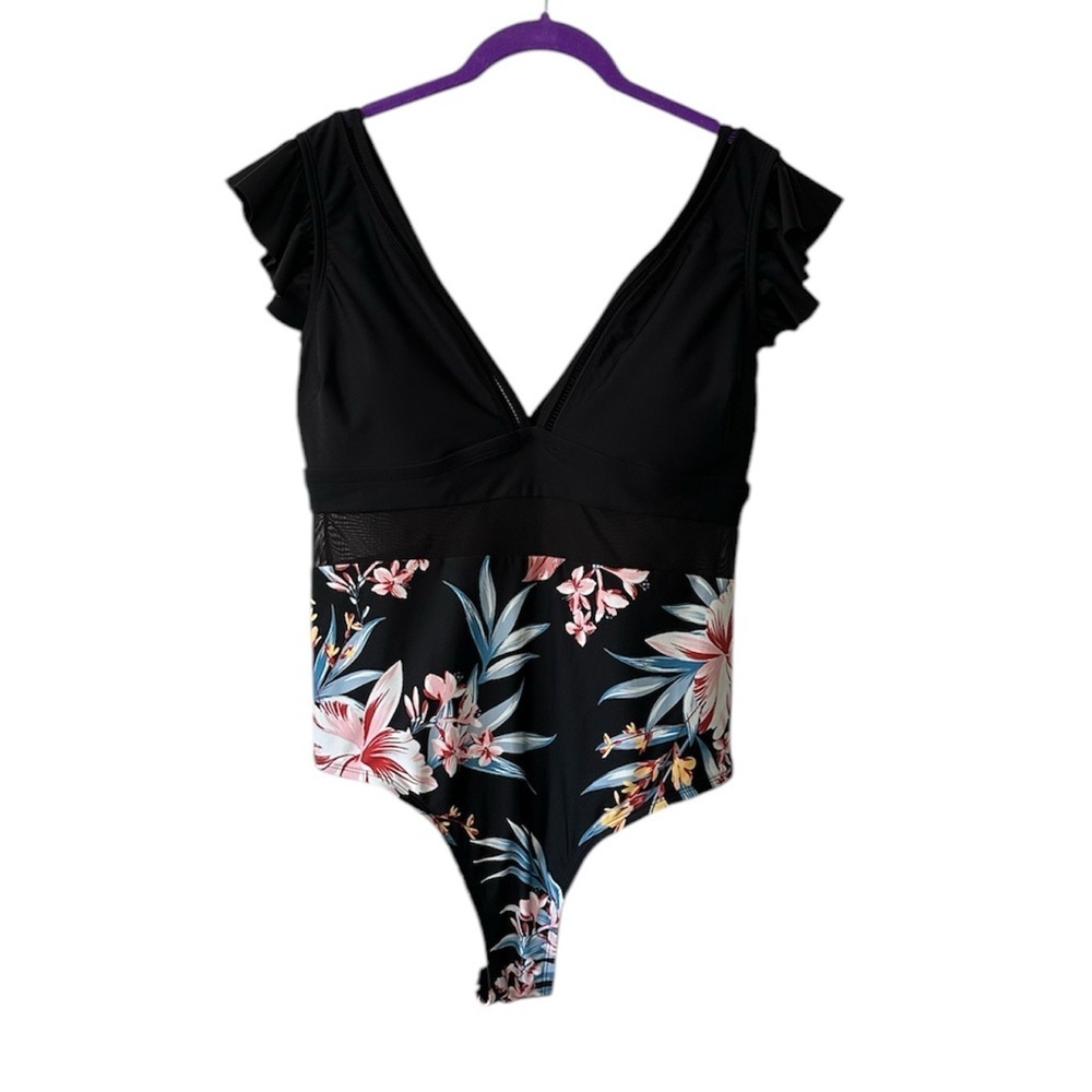 Cupshe Women’s One-Piece Swimsuit, Floral M - Picture 3 of 8